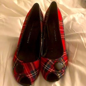 Perky plaid heels  Chinese laundry. Size 8M.  Great shape. Vintage 90’s.